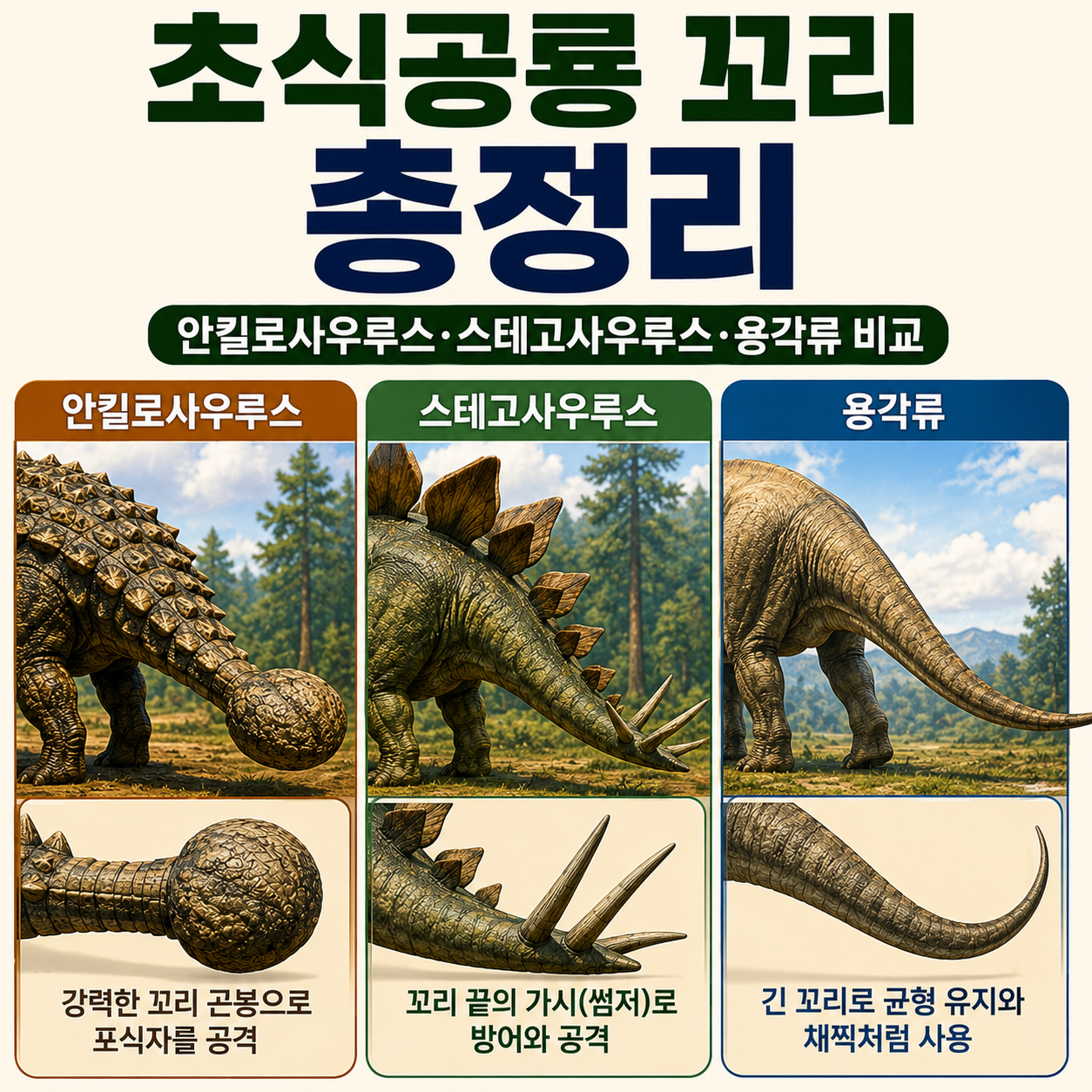 초식공룡 꼬리