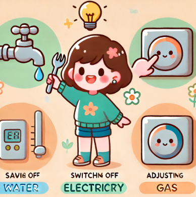 공과금을 아끼는 청년