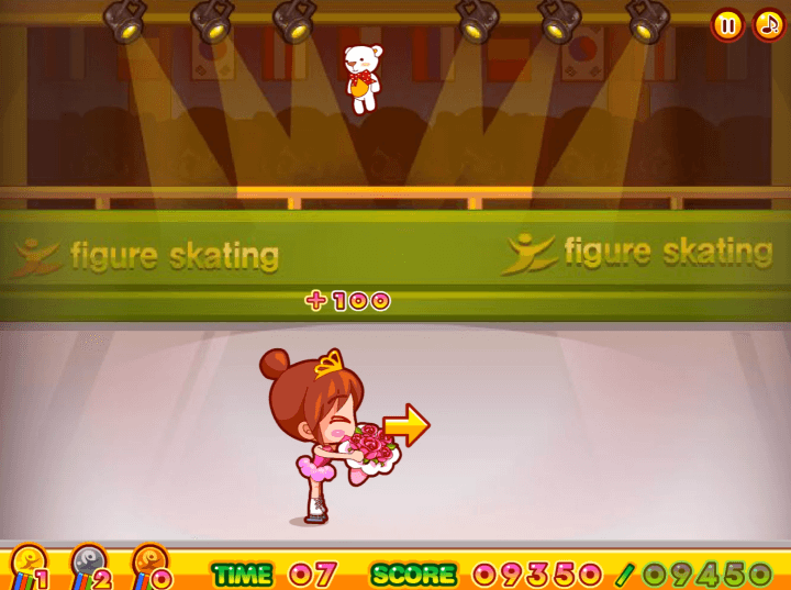 꽃다발-아이템을-획득하여-점수를-올리는-화면