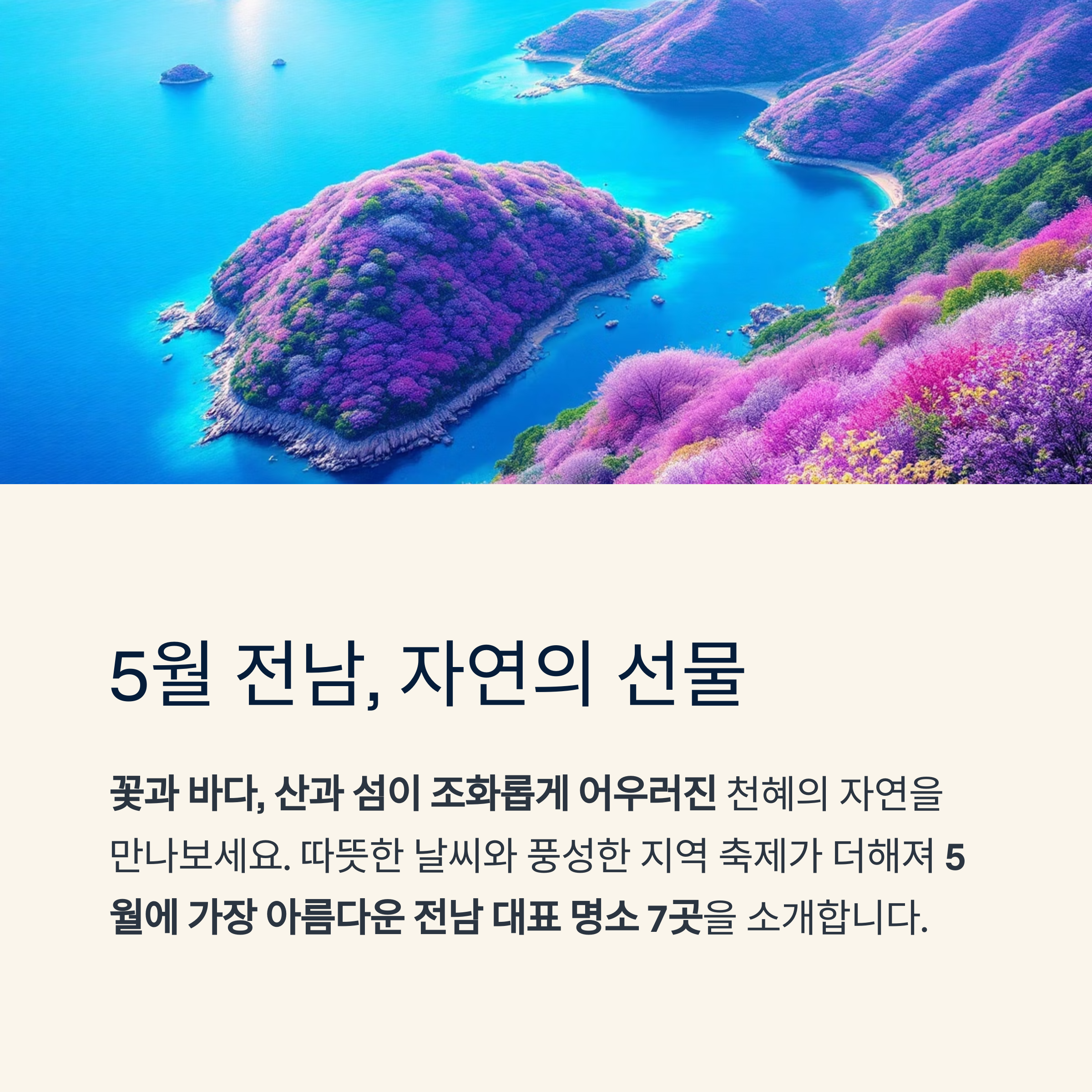 5월에 떠나는 전남 여행, 지금 가장 아름다운 명소 7선