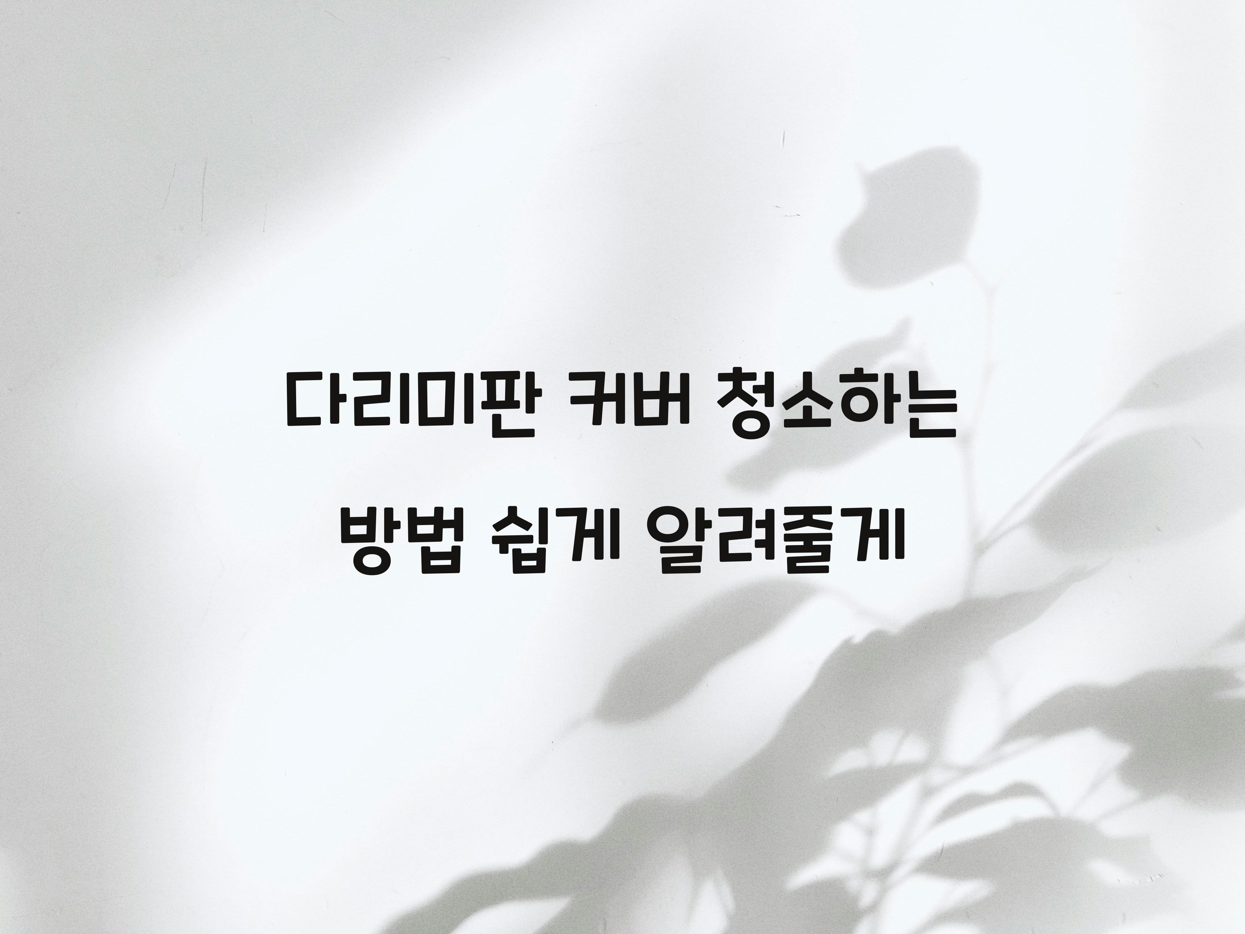 다리미판 커버 청소하는 방법