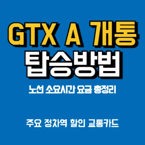 GTX-A-개통-노선-정차역-시간표-소요시간-요금-할인방법-환승정보
