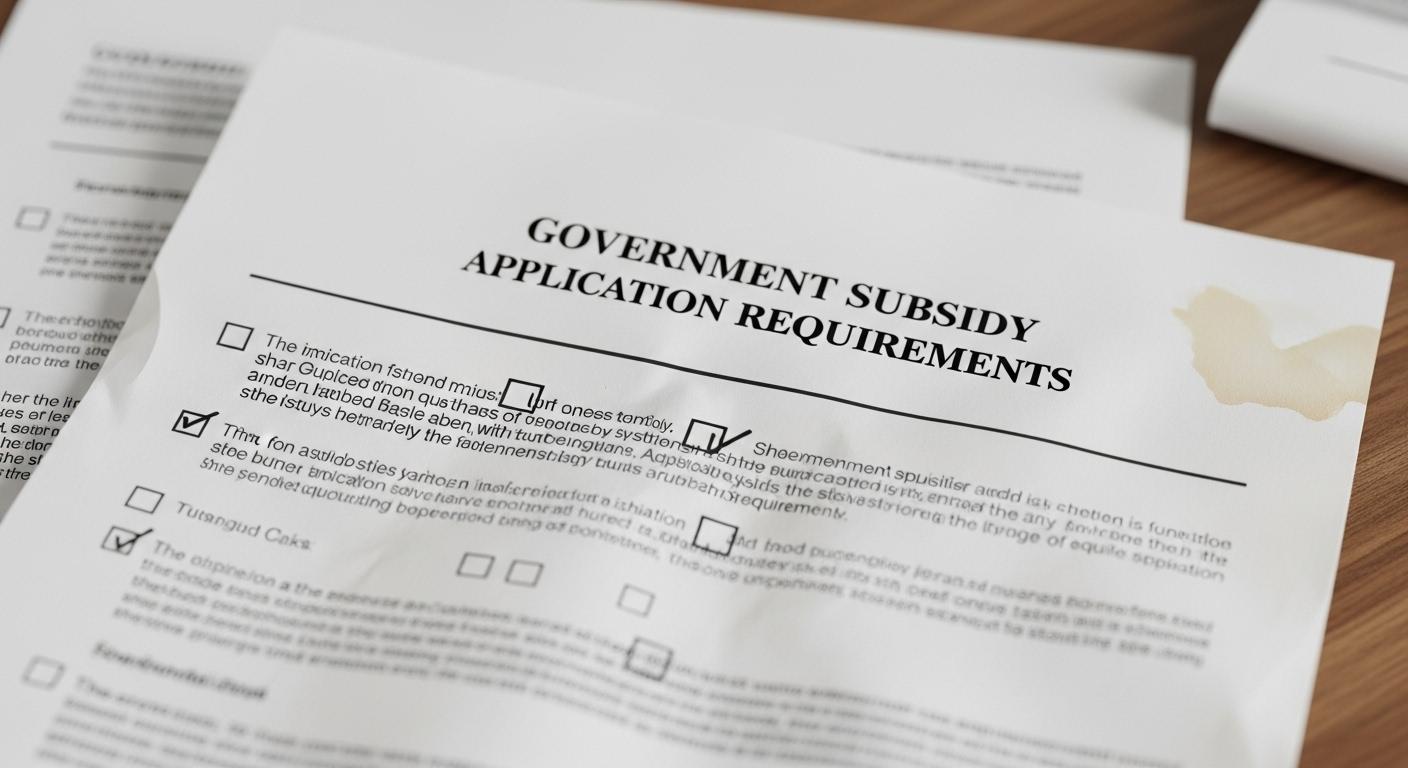 정부 보조금 조건
