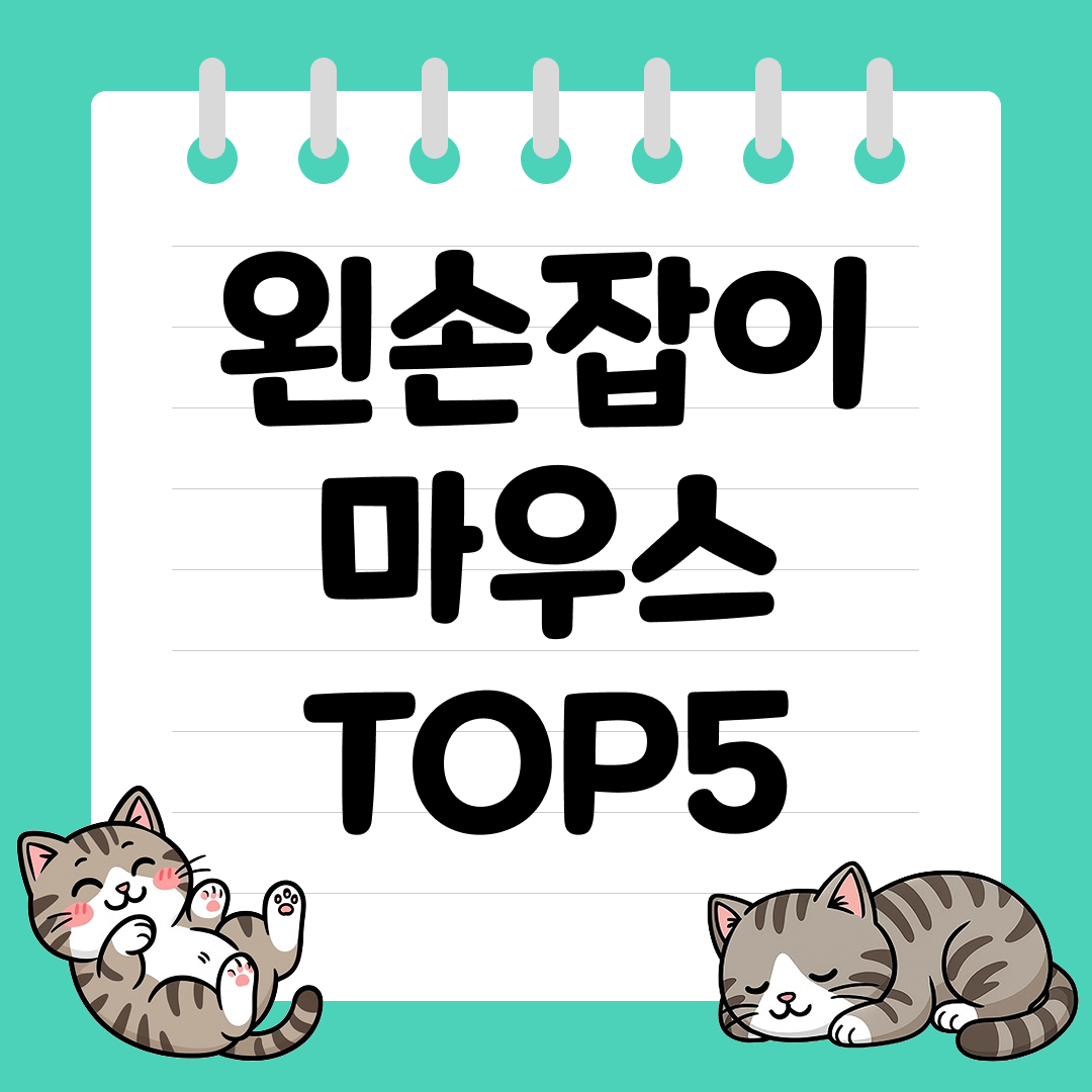손목 통증 없이 편안한 왼손용 인체공학 마우스 추천 순위 TOP5