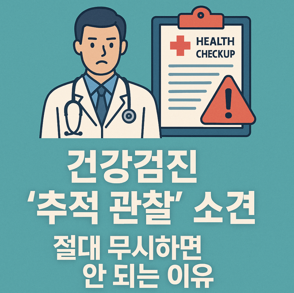 건강검진 '추적 관찰' 소견, 절대 무시하면 안 되는 이유