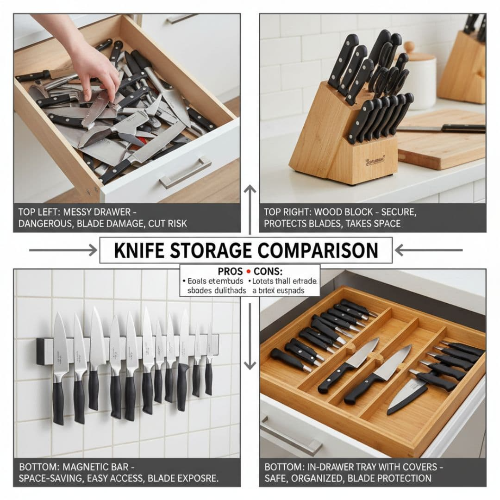 주방 칼 보관, 안전하고 위생적으로 관리하는 수납법