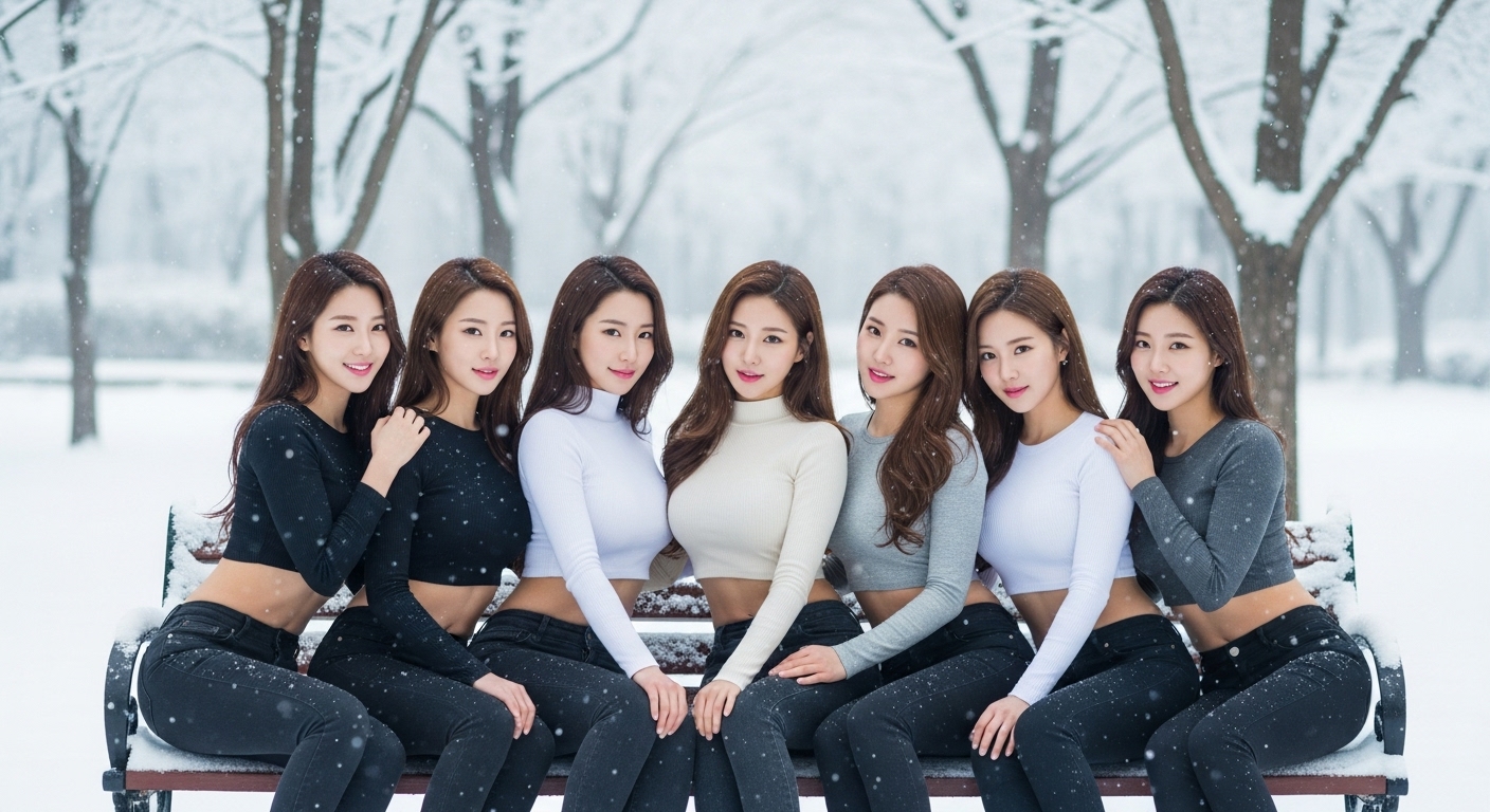 공원에 앉아있는 여자들