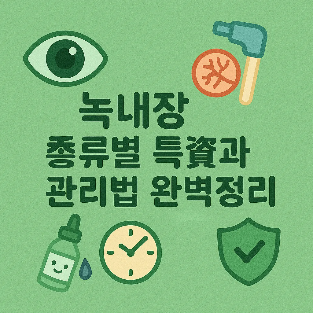 녹내장 종류별 특징과 관리법 완벽정리