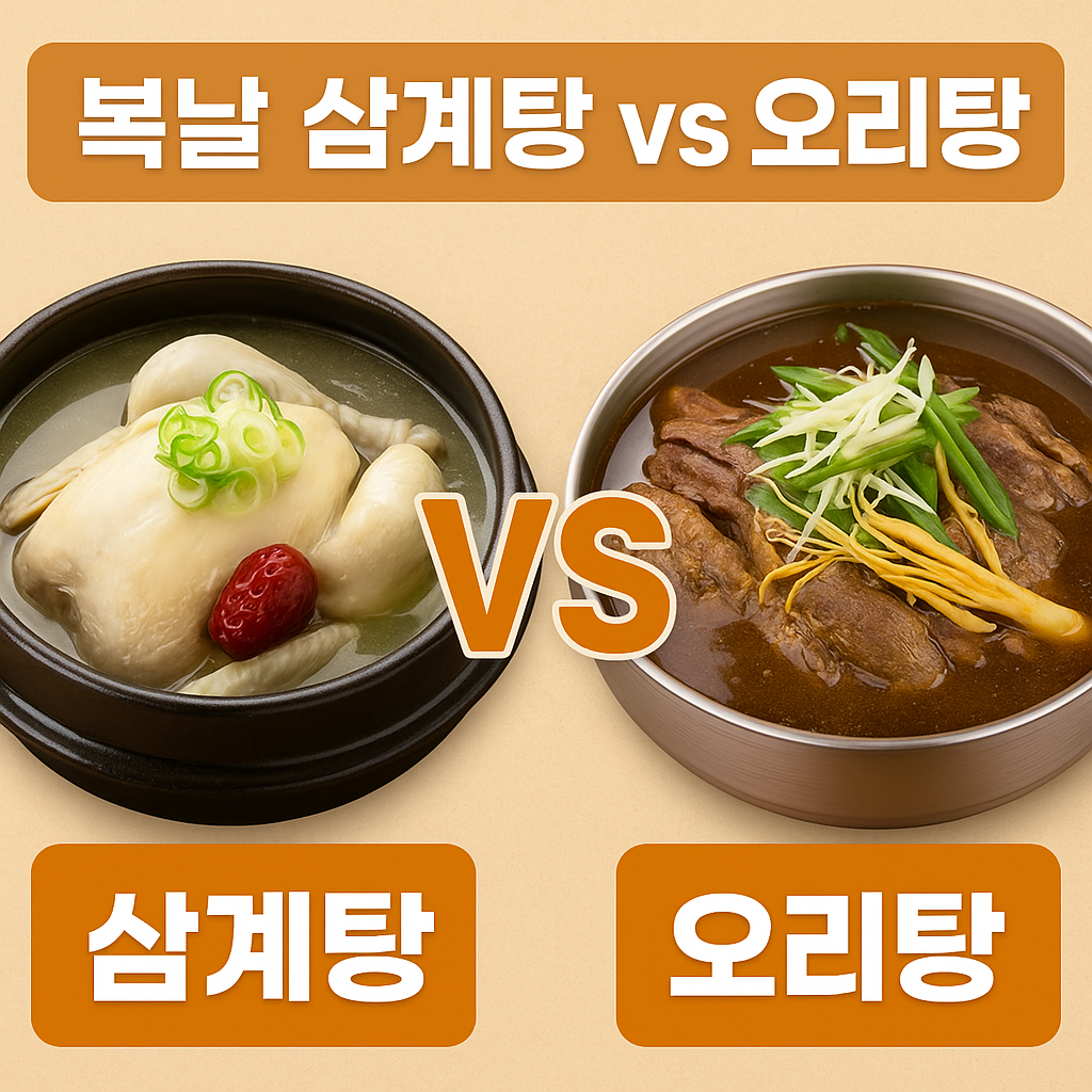복날 삼계탕 vs 오리탕