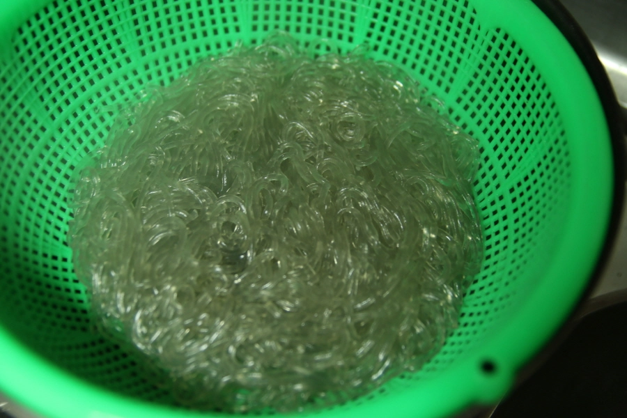 불린 당면 모습