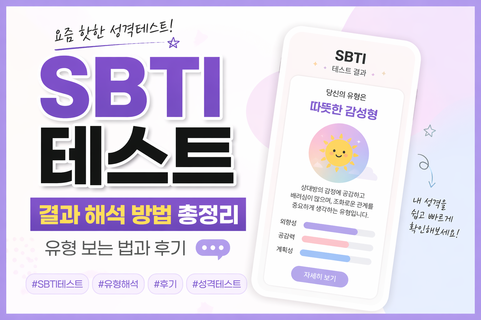 sbti 테스트 결과 해석