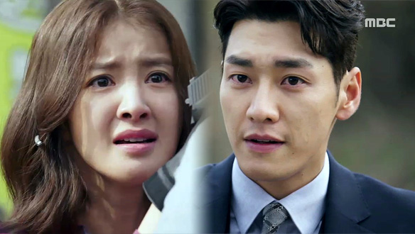 파수꾼 4회 공식 대표 이미지: 여성과 정장 차림 남성의 표정이 함께 배치된 이미지