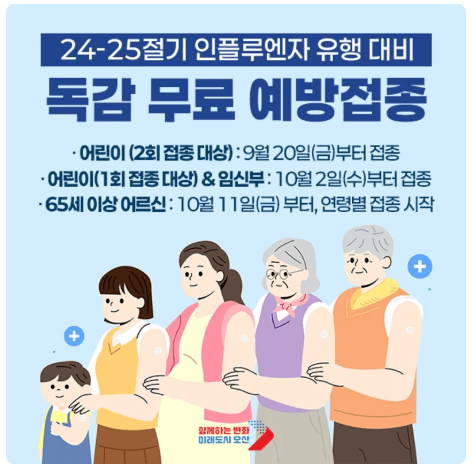 독감 인플루엔자 무료 접종 대상 무료 접종 기간