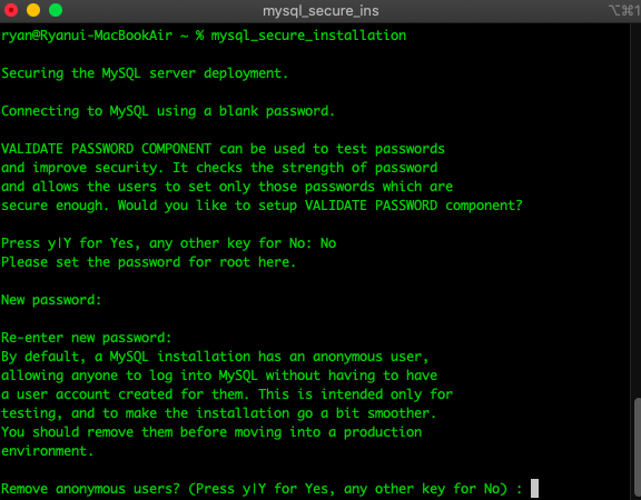mysql 설치 진행
