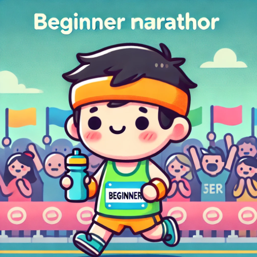 마라톤뛰는 직장인 그림