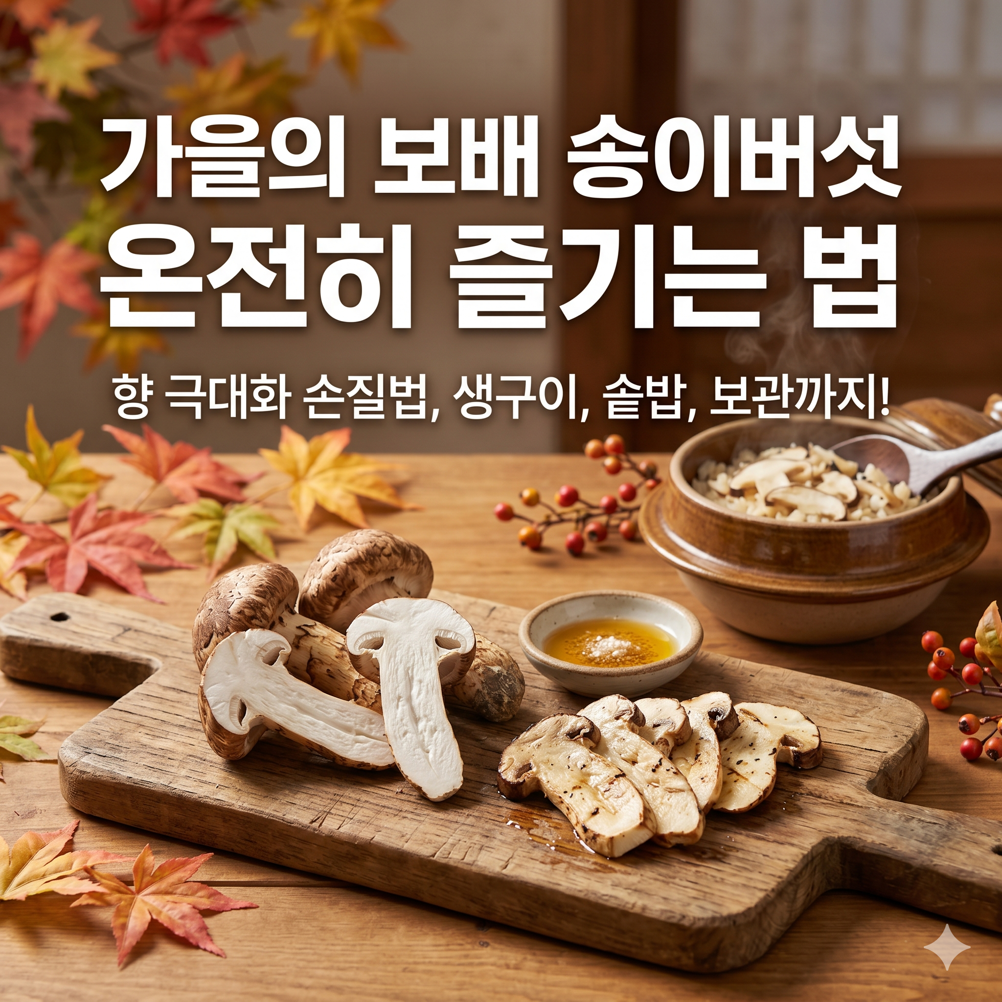 송이버섯 먹는법 자연의 향을 제대로 즐기는 5가지 비결