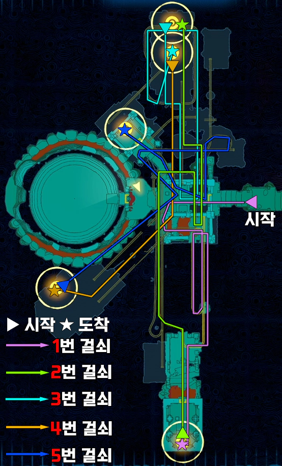 화염의 신전 걸쇠 퍼즐 자세한 지도