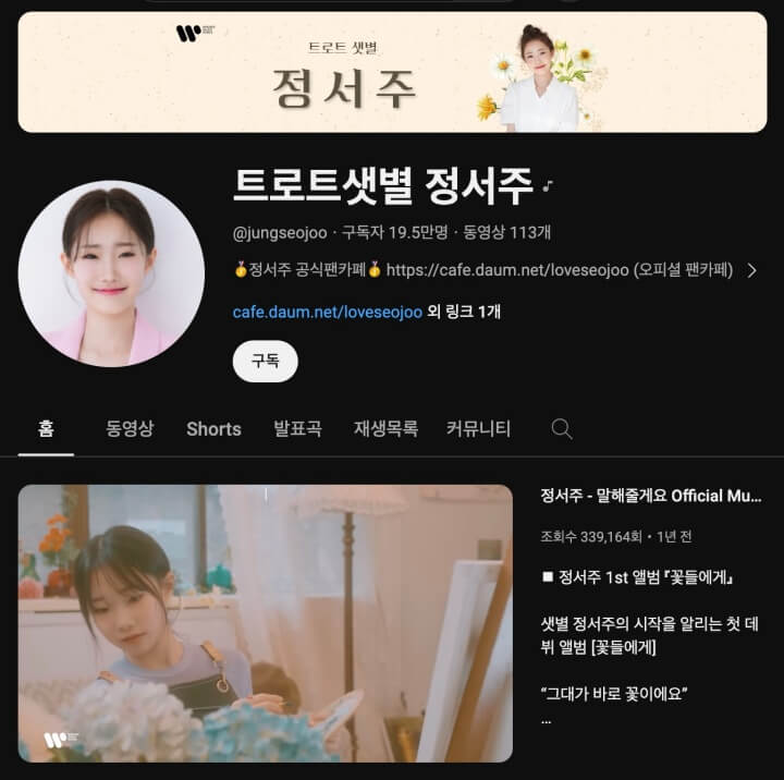 정서주-유튜브
