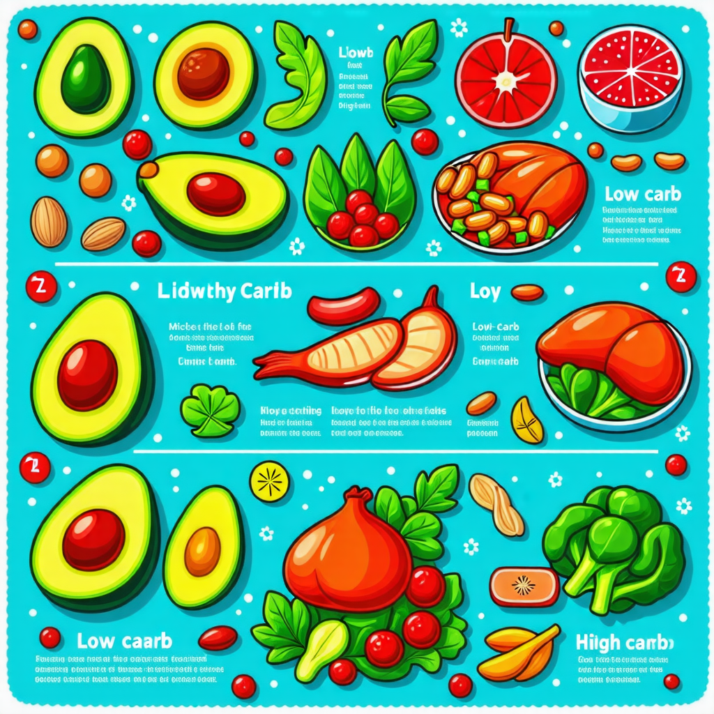 저탄고지 효과 극대화를 위한 식단 팁 7가지 표현한 이미지