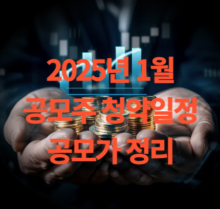 2025년 1월 공모주 청약 일정 공모가 정리
