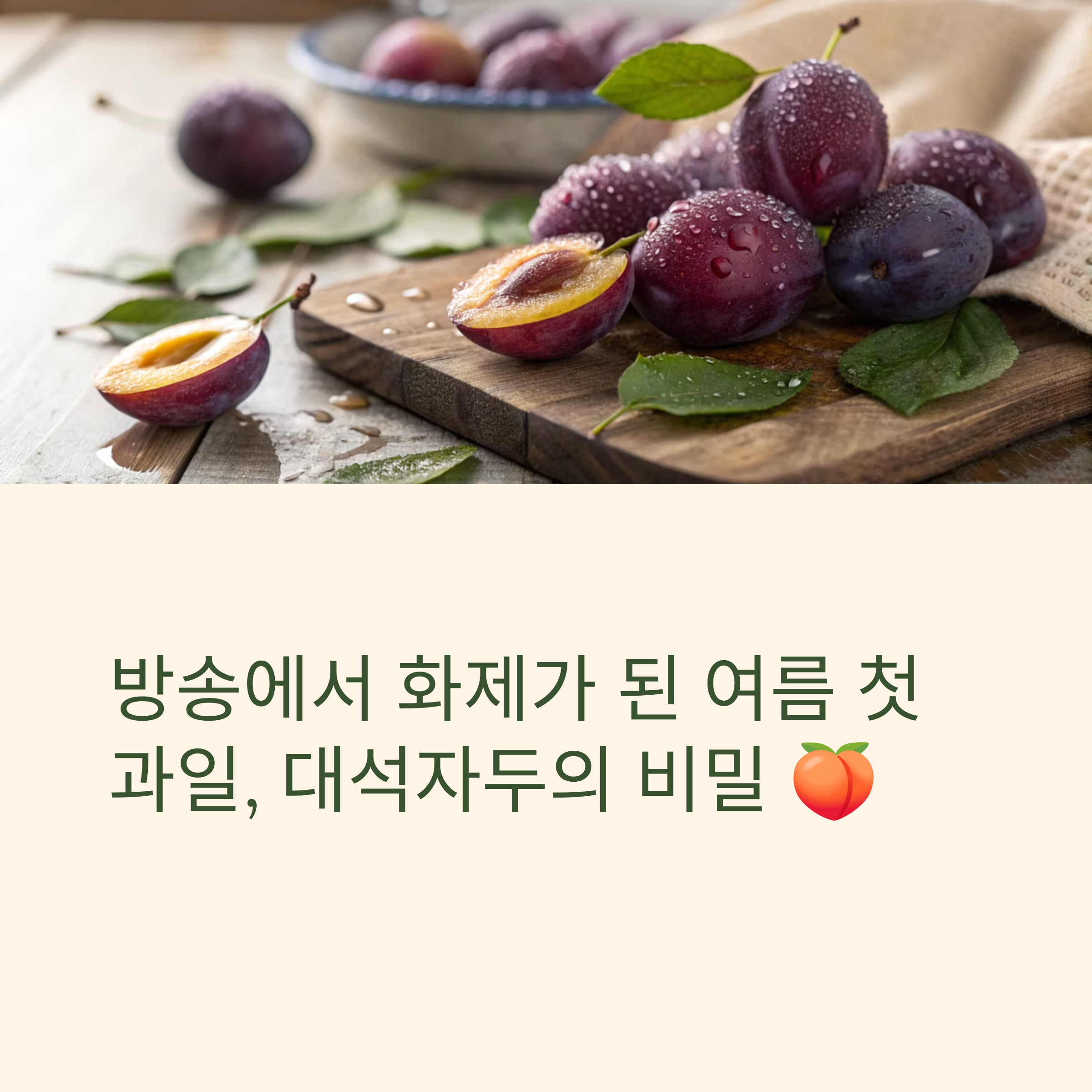 6시내고향에서 소개된 대석자두, 새콤달콤한 여름의 참맛