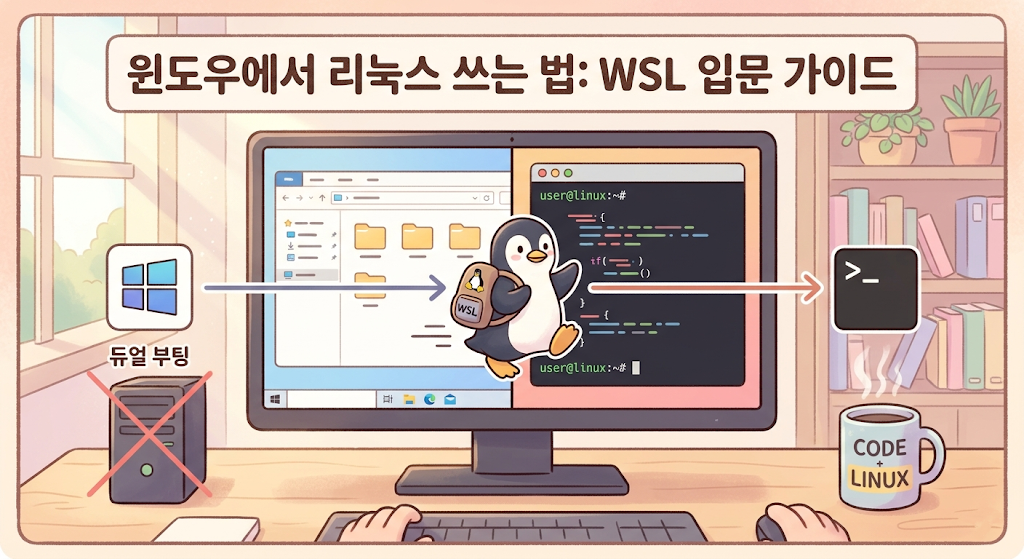듀얼 부팅 없이 윈도우에서 리눅스 쓰는 법: WSL 입문 가이드