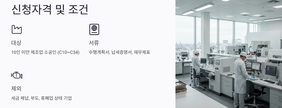 신청자격 및 조건