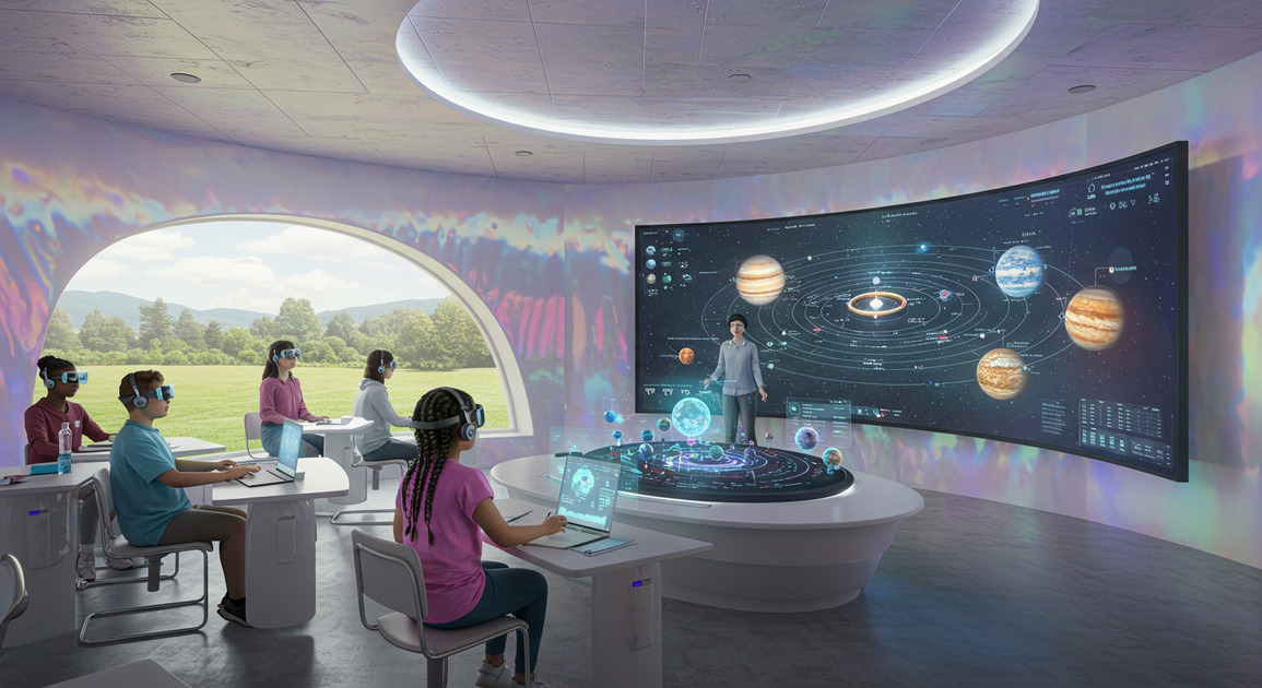 AI 교육으로 인한 미래 교실 이미지