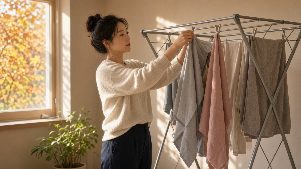 가을 빨래 건조하는 법