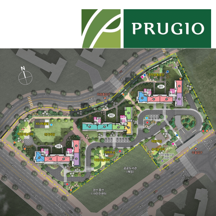 펜타힐즈 푸르지오 2차 단지 배치도