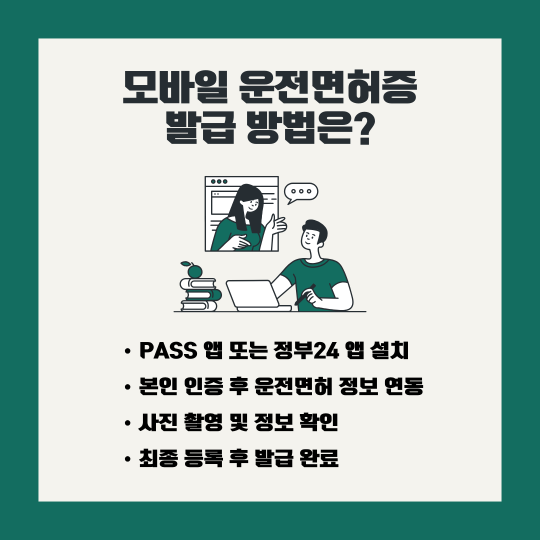 모바일 운전면허증 발급 방법