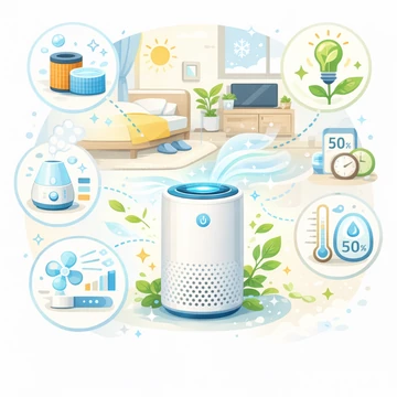 원룸 실내 공기질 관리 방법을 보여주는 인포그래픽1