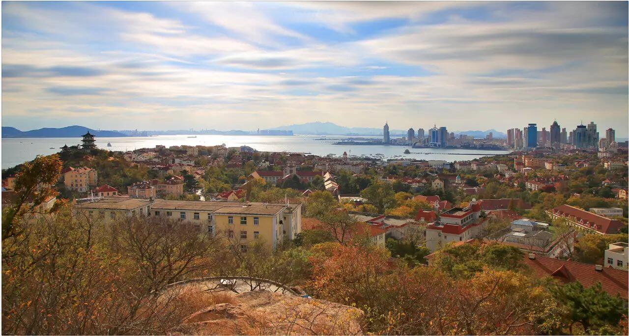 어학연수를 위한 칭다오 내 국립대학 중 하나인 Ocean University of China 라오산 캠퍼스 사진