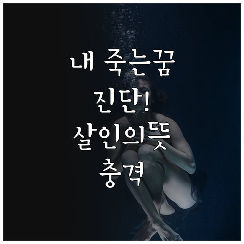 꿈에서 사람 죽일 때 대상이 알려주는..