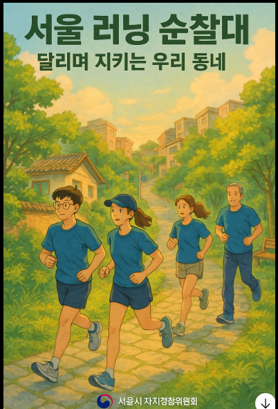 "러닝 순찰대" 홍보 포스터
