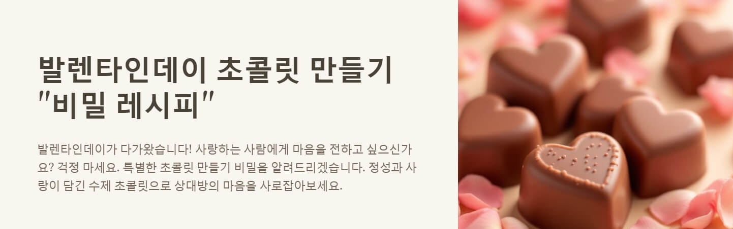 발렌타인데이 초콜릿 만들기