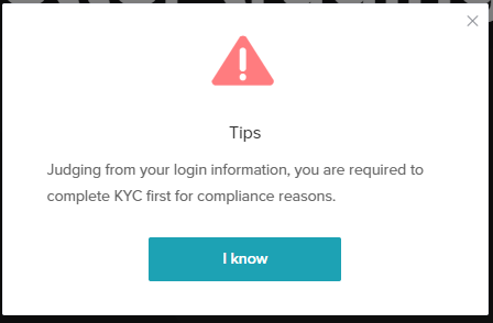 KYC 미인증 공지