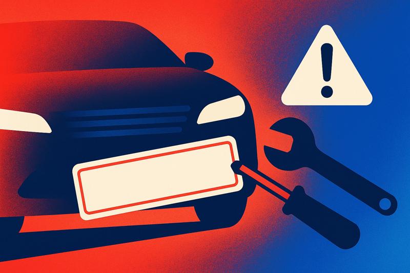 충격! 아침에 자동차 번호판이 사라졌습니다