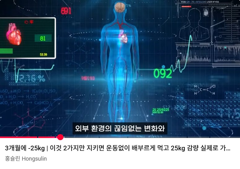 3개월에 25kg 감량 꼭 지킬 2가지 홍슐린 채널
