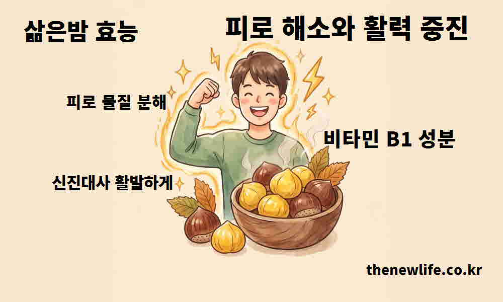 삶은밤 효능 피로 해소 활력 증진