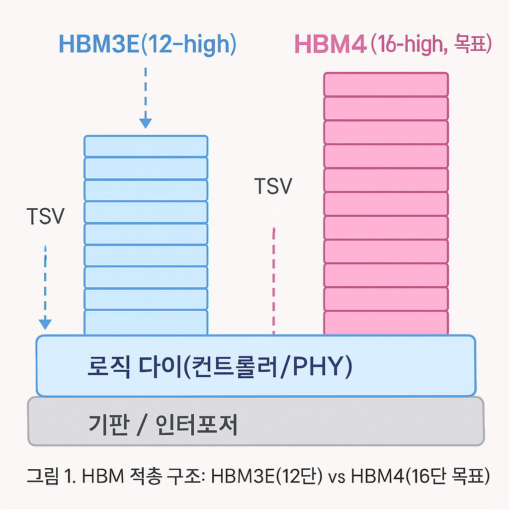 HBM 적층구조 비교