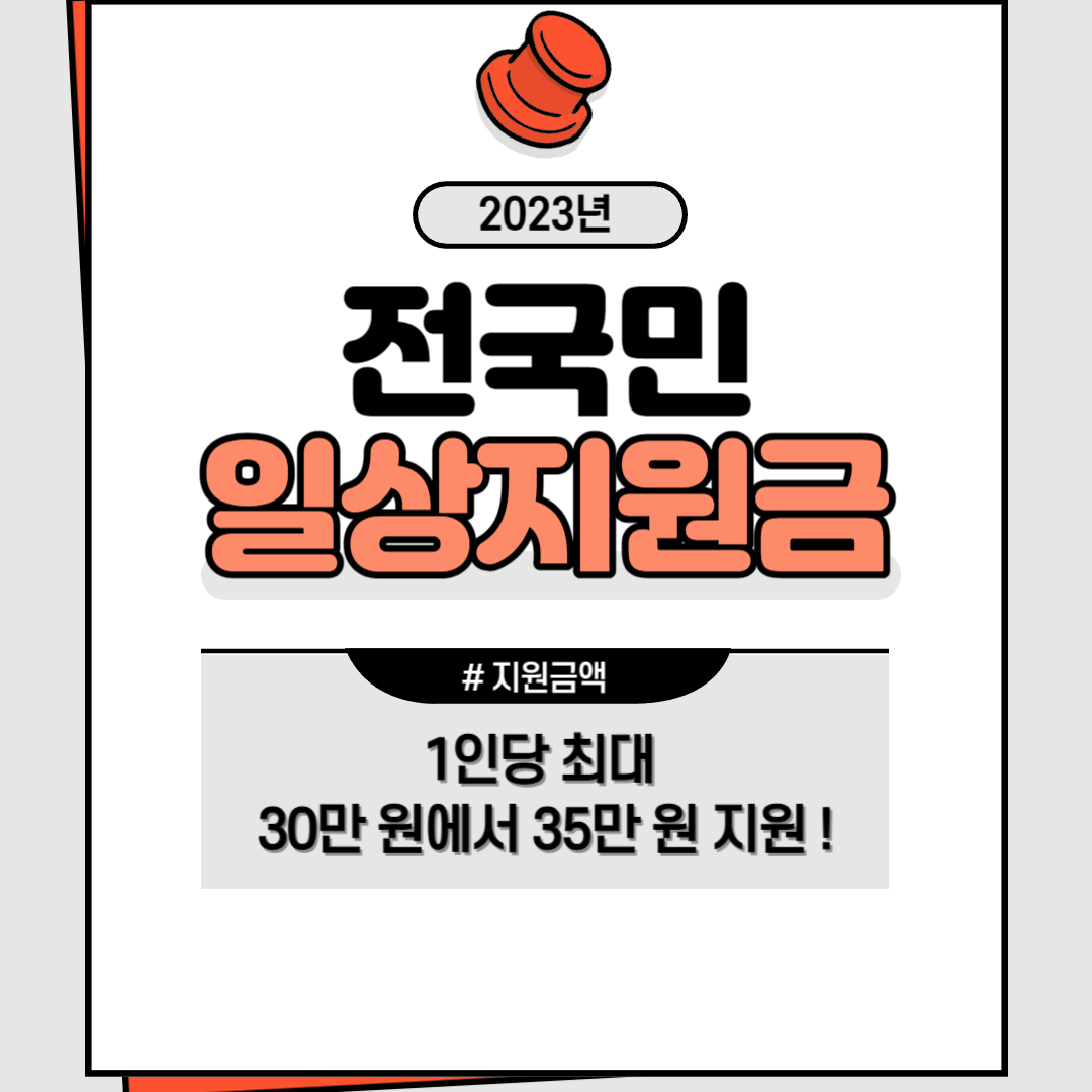 2023년 전국민일상지원금 초간단 신청방법