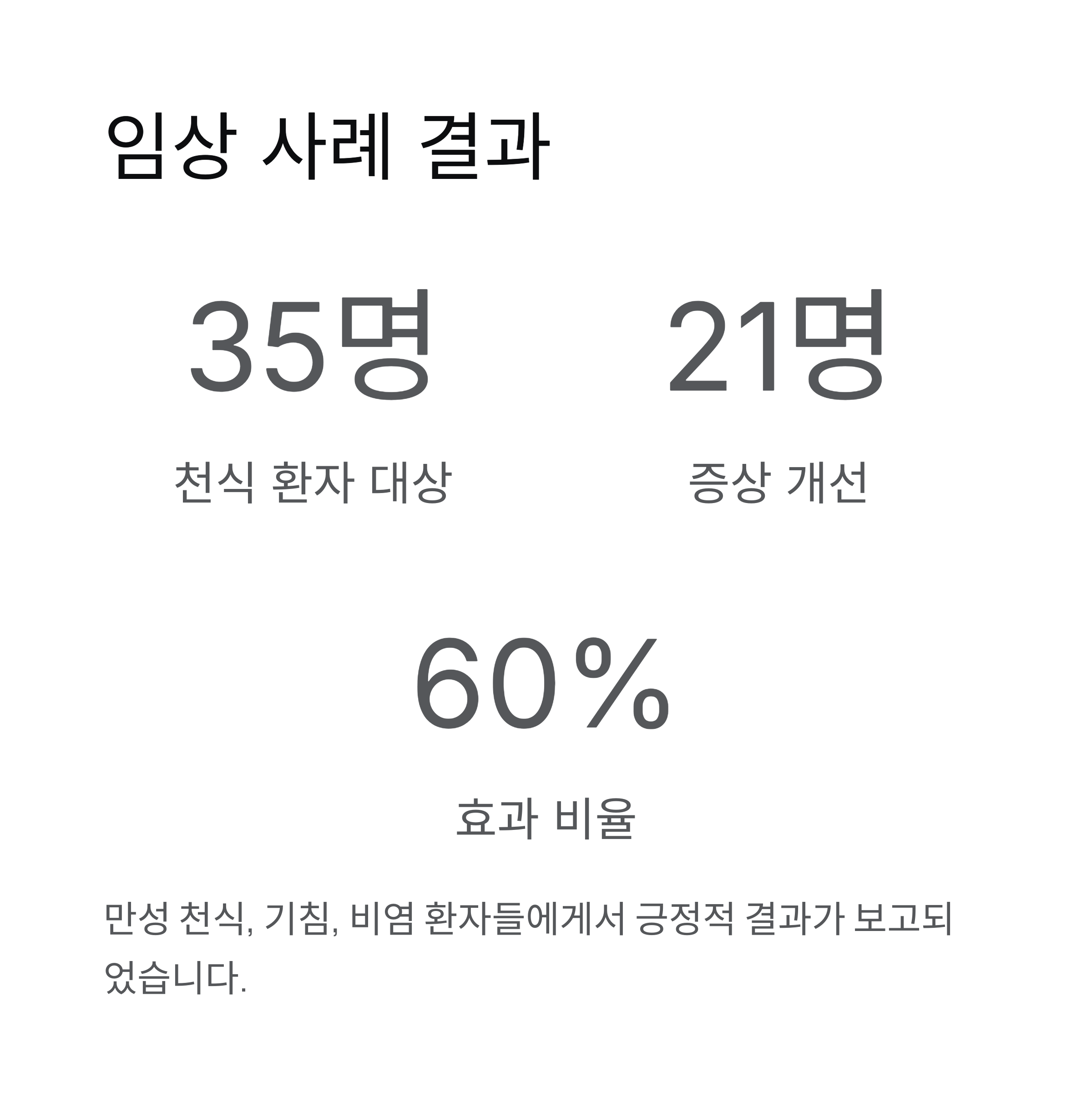 임상 사례 결과