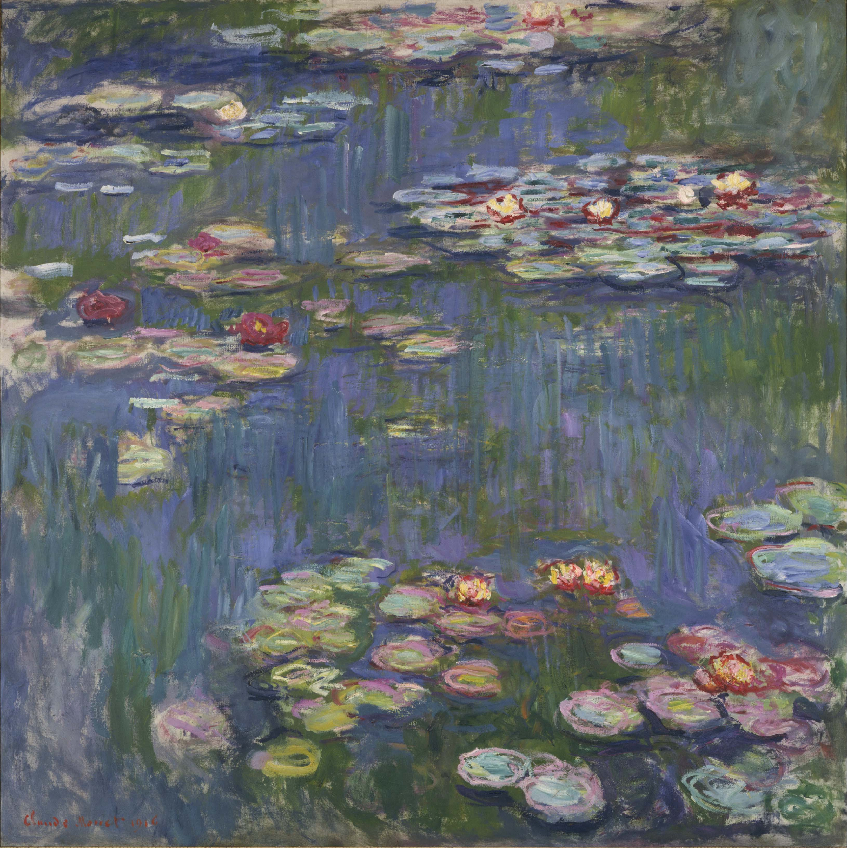 푸른 연꽃 (Water Lilies, 1916-1919) – 클로드 모네