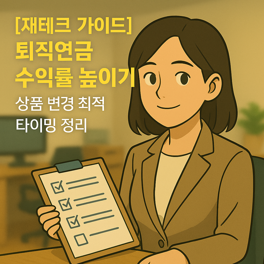 [재테크 가이드] 퇴직연금 수익률 높이기 ｜ 상품 변경 최적 타이밍 정리