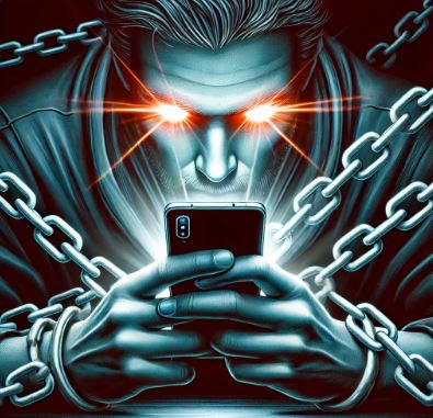 스마트폰과 안구건조증에 관련된 사진