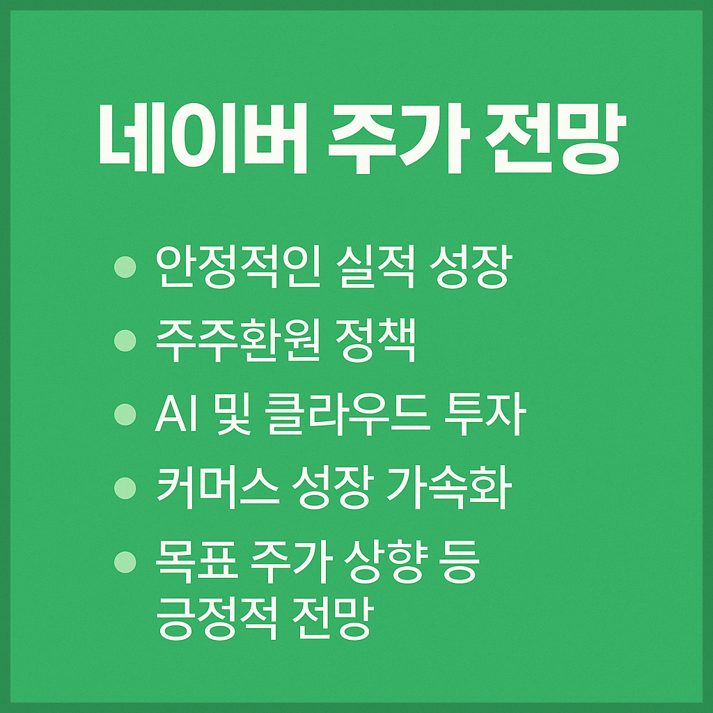 NAVER 주가 전망 및 배당금 정보, AI, 이커머스, 콘텐츠, 핀테크, 클라우드