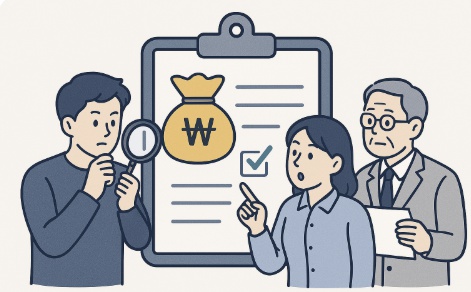 환급대상자 지급기준 확인 