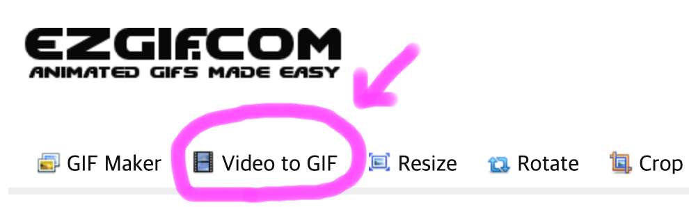 왼쪽 상단 메뉴에 보이는 video to gif를 클릭해 줍니다.