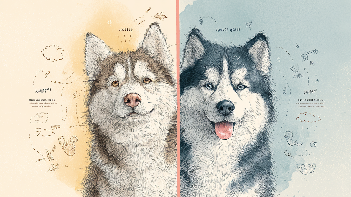 시베리안 허스키와 알래스칸 말라뮤트 차이